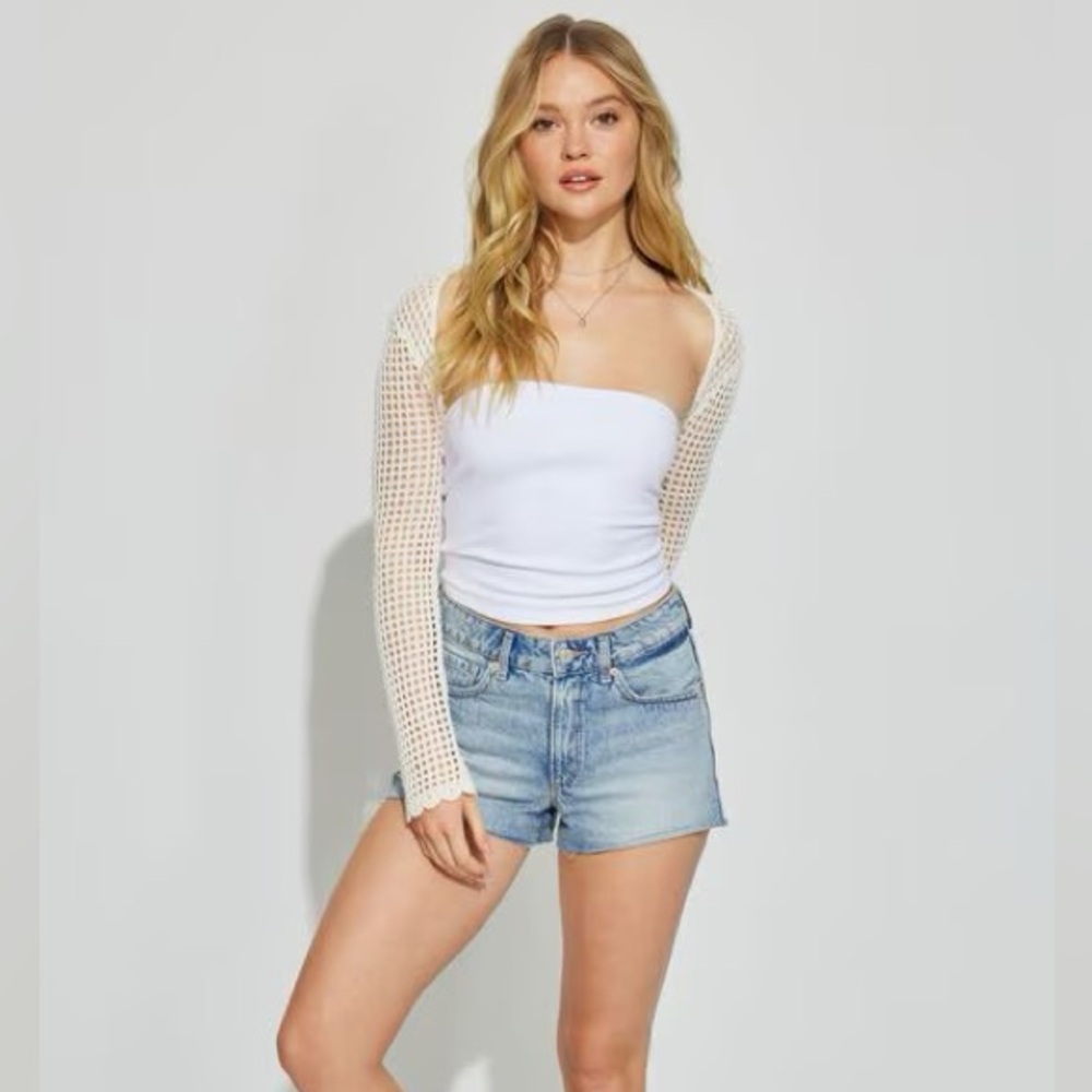 Garage Light Blue Jean Shorts